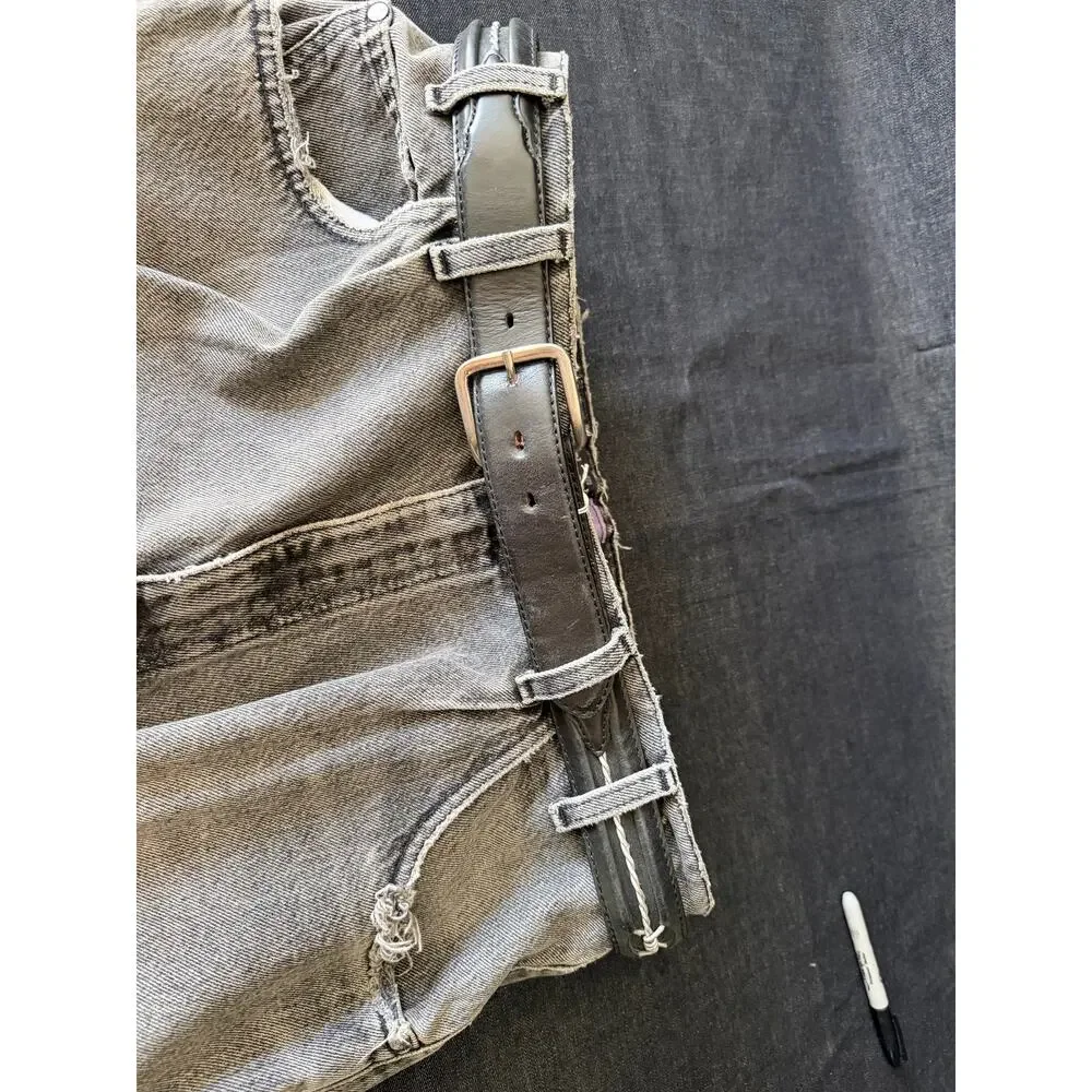 Vintage heavy duty, Justin leather barbed wire belt size 38 fits 36- 40